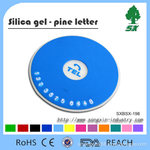 Silicone Antiskid Temporary Parking Tel Number Card